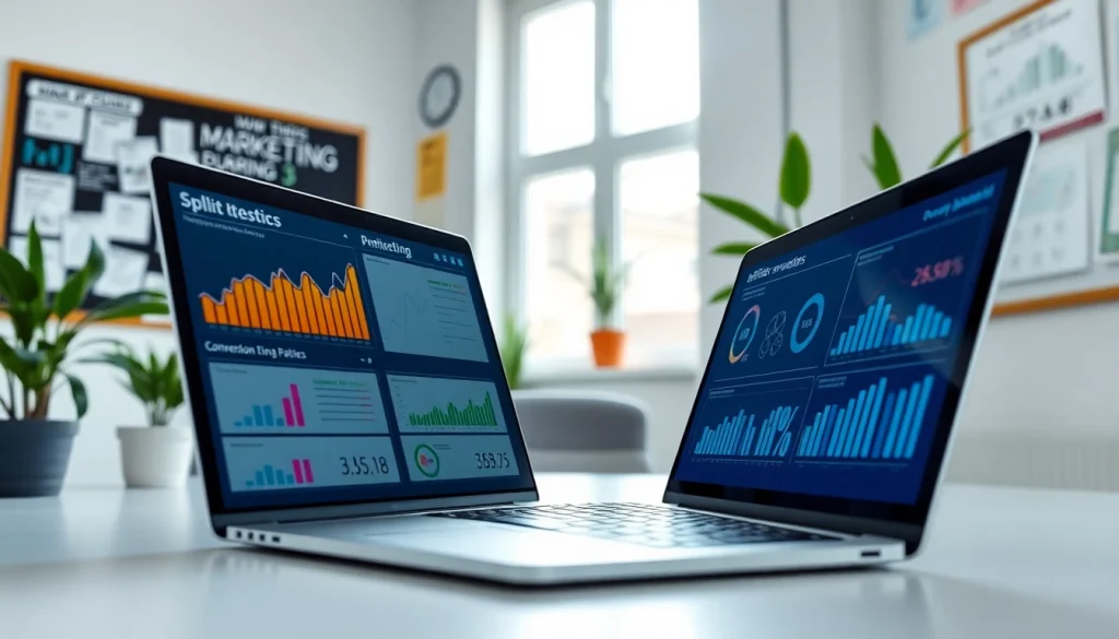 Analyze split testing affiliate campaigns effectively with a marketer at work.