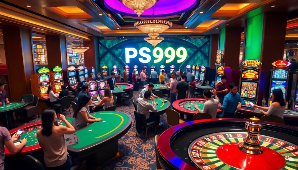 Experience thrilling casino play with PS99 at vibrant tables and slot machines.